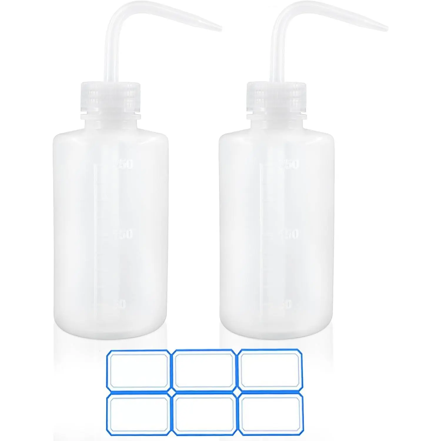 2 Pack 8oz (250ml) Wash Bottles with Narrow Mouth and Labels - Ideal for  Use, Succulent Care, Cleaning, and Washing