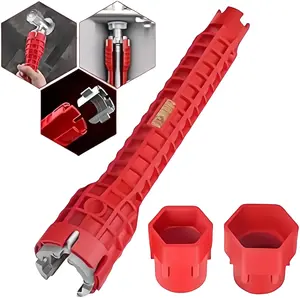 Multifunctional Faucet Wrench for Sink Installation Tool Kitchen Bathroom Plumbing Hand Tools with Extended Handles and Open Slots
