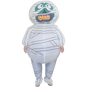 Inflatable Mummy Costume Air Blow up Jaws Jumpsuit Fancy Dress Funny Carcharias Suit for Cosplay Party
