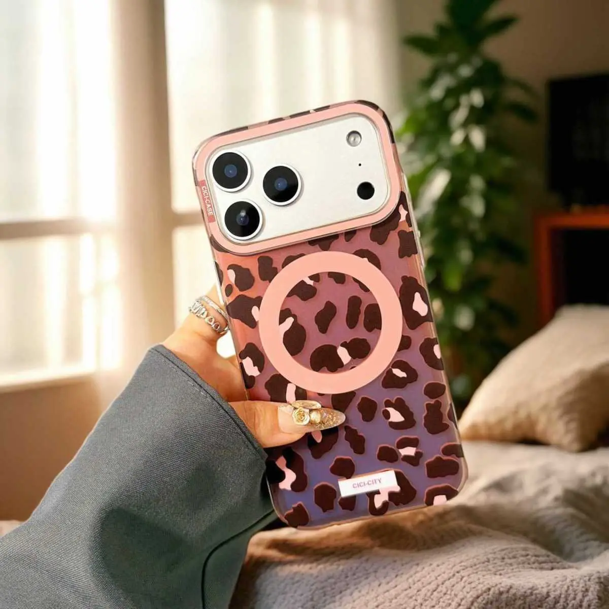 Light Shadow Macaron MagSafe Case, Full Wrap Anti-Drop Protective Phone Shell for IP 15 Pro IP 16 Pro IP 17 Pro Max
