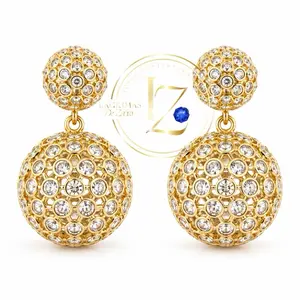 Earrings collection number 1-100 gold plated 14k