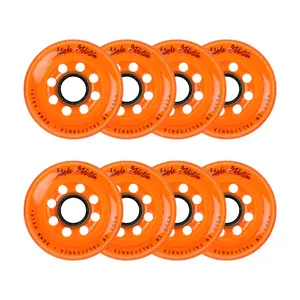 Labeda Roller Hockey Wheels - Addiction 80mm 78A Orange (8-Pack)