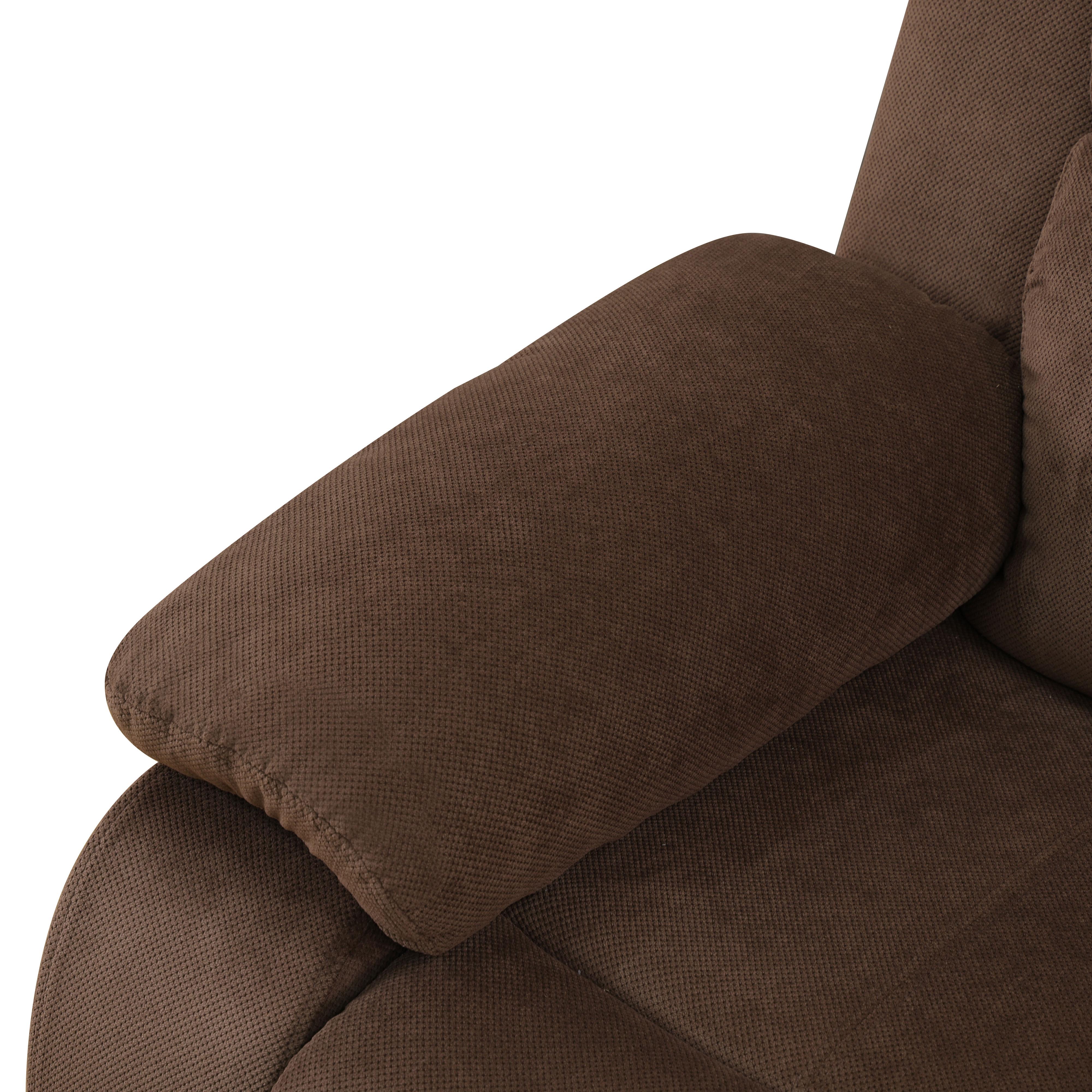 Brown Pineapple Fabric Living Room 3-Piece Intelligent Recliner Sofa Set, Modern Luxury Comfy Cloud Couch for Home Theater, Lounge Furniture with Adjustable Recline