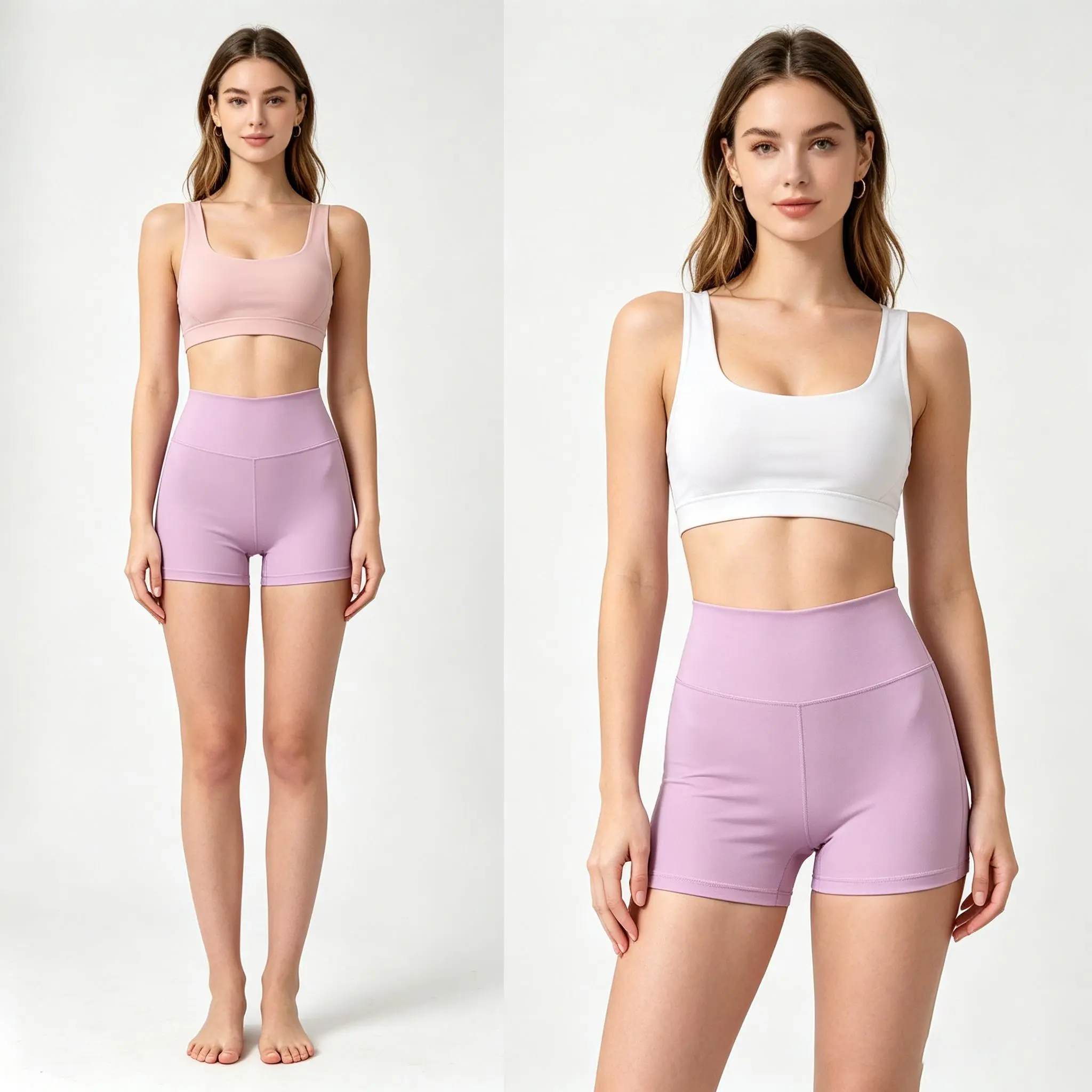 Women's High-Waist Scrunch Peach Butt Biker Shorts - Dual-Button Flap Cargo Pocket, Tummy Control, 4-Way Stretch Non-Slip for Gym Yoga Running