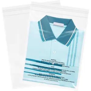 9" x 12" (500 Count) Self Seal Clear Poly Bags with Suffocation Warning for Packaging, Shipping, Clothing, Shirts & FBA Resealable Adhesive