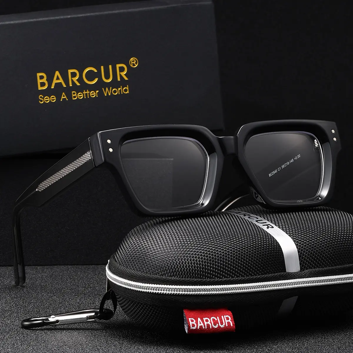 BARCUR Simple Anti Blue Light Reading Glasses, Reading Eyewear, Eyeglasses PC Lens Square Frame Fashionable Decoration High-definition Lenses Improve Visual Comfort Multiple Degree Selection Unisex Brand Packaging