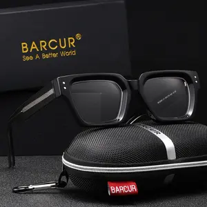 BARCUR Simple Fashionable Anti Blue Light Reading Glasses Reading Eyeglasses Quality Eyeglasses Made PC Lens Material Square Frame Fashionable Decoration High-definition Lenses Improve Visual Comfort Multiple Degree Selection Unisex Brand Packaging