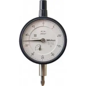 Mitutoyo Dial Drop Indicator: 0.125" Range, 0-50 Dial Reading, 0.0005" Graduation, 2-1/4" Dial Dia 0.05" per Revolution, Lug Back, 0.000500" Accuracy, Revolution Counter 2506A