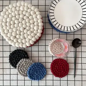 High Temperature Resistant Woven Potholder, Anti-Scalding Bowl Mat, Plate Mat, Placemat, Coaster, Handmade Felt Heat Insulation Pad