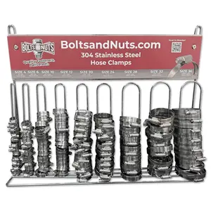 304 Stainless Steel Worm Gear Hose Clamps - 146 PCS 304 Stainless Steel Worm Gear Hose Clamps - 146 PCS