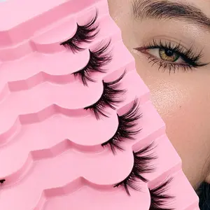 Half-Eye False Eyelashes, 7 Pairs Natural Faux Lashes, Volumized False Eyelashes For Women And Girls Makeup Enhancement, High Quality Eyelashes