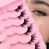 Half-Eye False Eyelashes, 7 Pairs Natural Faux Lashes, Volumized False Eyelashes For Women And Girls Makeup Enhancement, High Quality Eyelashes, Voluminous False Eyelashes