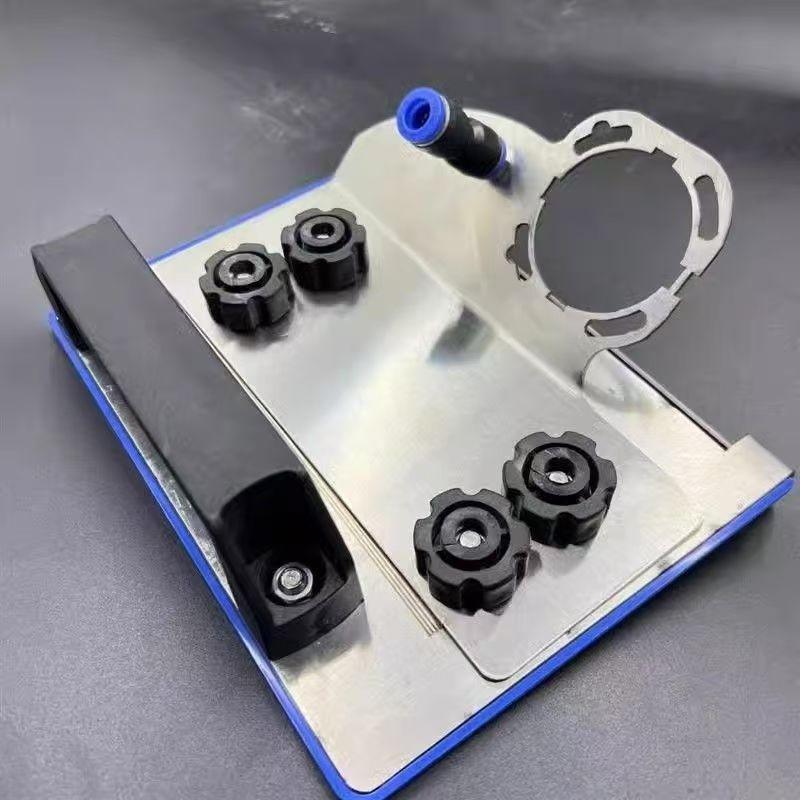 Stainless Steel Angle Grinder Bevel Cutting Jig (Model 100), Portable Tile Bevel Cutter for 45 Degree Chamfer & Straight Cuts