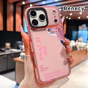 Suitable for iPhone 17 Pro Max 16 15 Plus Air 14 13 12 11 Phone Case Psalms Excerpt Patterned Anti-yellowing Transparent Durable Bumper Shockproof Cover