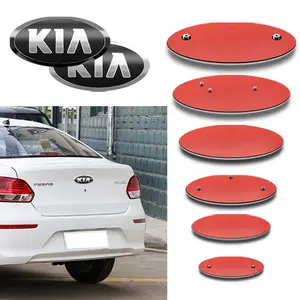 For KIA Sportage Ceed Sorento Cerato Optima Picanto Rio Soul k5 stonic Car Accessories 1pc Car sticker Car trunk logo and front Bonnet Logo Trunk Cover Badge Hood Trunk Emblem logo