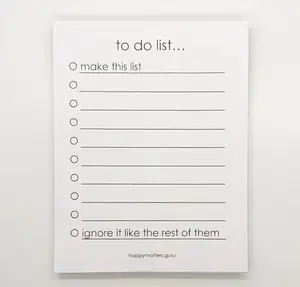 Make This List, Ignore It - Cheeky To Do List