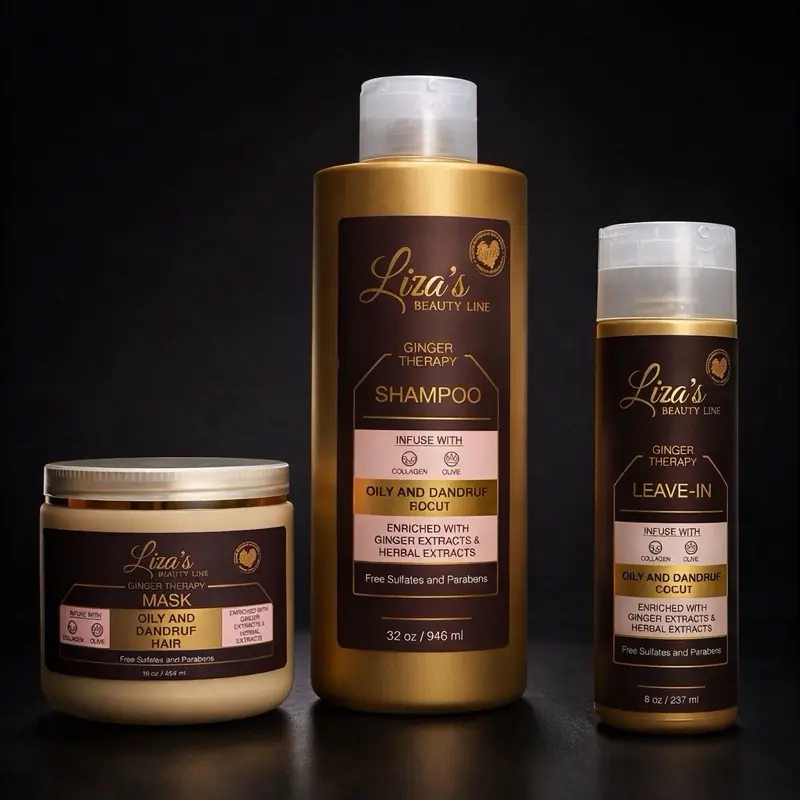 1606- Liza’s beauty line ginger therapy hair set 1606- Liza’s beauty line ginger therapy hair set