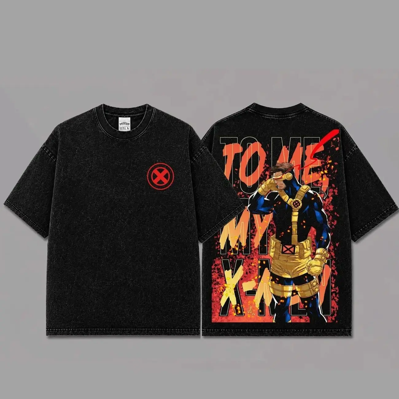 Ver 3 Cyclops Inspired Oversized Black Graphic T-Shirt, Vintage Movie Actor Fan Tee, The X-men Shirt, Y2K Comic Style Streetwear Top, Black Cotton Unisex Tee, Retro Superhero Inspired Shirt, Gift for Movie Fans UXU