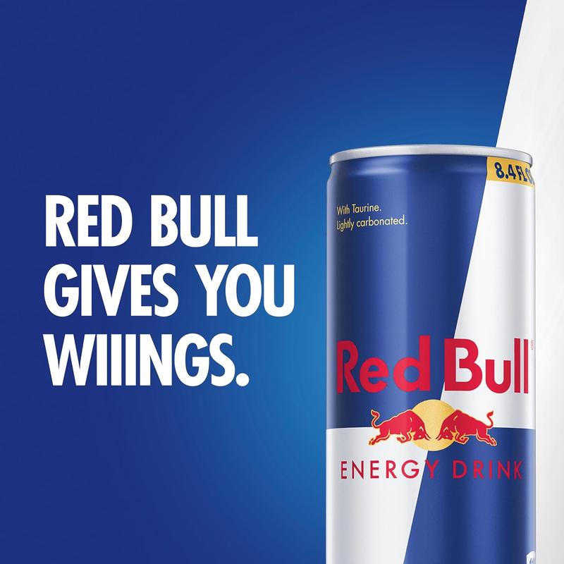 Red Bull Energy Drink, 80mg Caffeine, 8.4 fl oz, Pack of 12 Cans