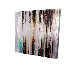 Begin Home Decor 2080-2424-AB17 24 x 24 in. Modern Blue Abstract Canvas - Abstract Runny Paint Decor
