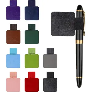 10 Pcs Self-adhesive Elastic Pen Loop Holders for Notebooks-Multi-color, Strong Adhesive, Leather-like Material for Pens and Pencils