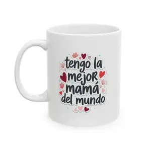 Te Amo Mamá Mug | Spanish Floral Heart Mother's Day Ceramic Coffee Cup