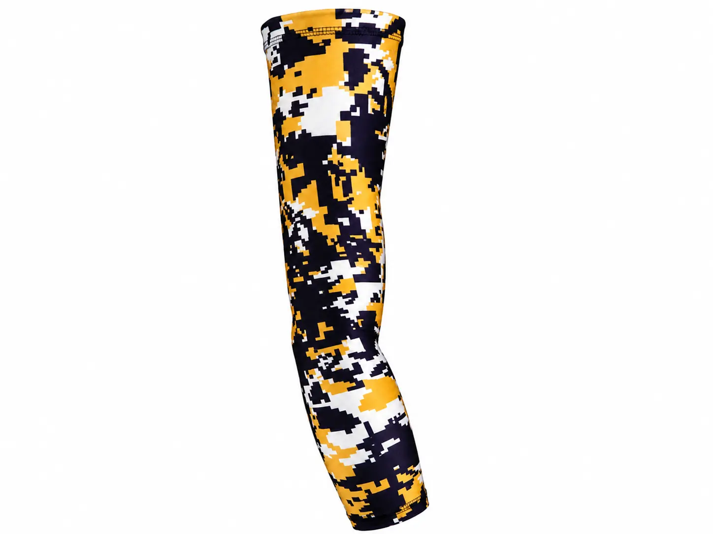 Purple Black Digital Camo Compression Arm Sleeve - Youth & Adult Sizes, UV Protection, Ideal for Sports, Gym, Baseball