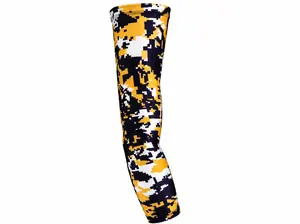 Purple Black Digital Camo Compression Arm Sleeve - Youth & Adult Sizes, UV Protection, Ideal for Sports, Gym, Baseball