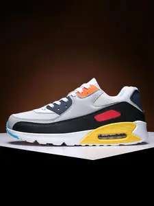 Men's Fashionable Colorful Design Low Top Sneakers, Casual Comfortable Breathable Sports Running Shoes, Male All-match Round Toe Shoes for Daily Wear