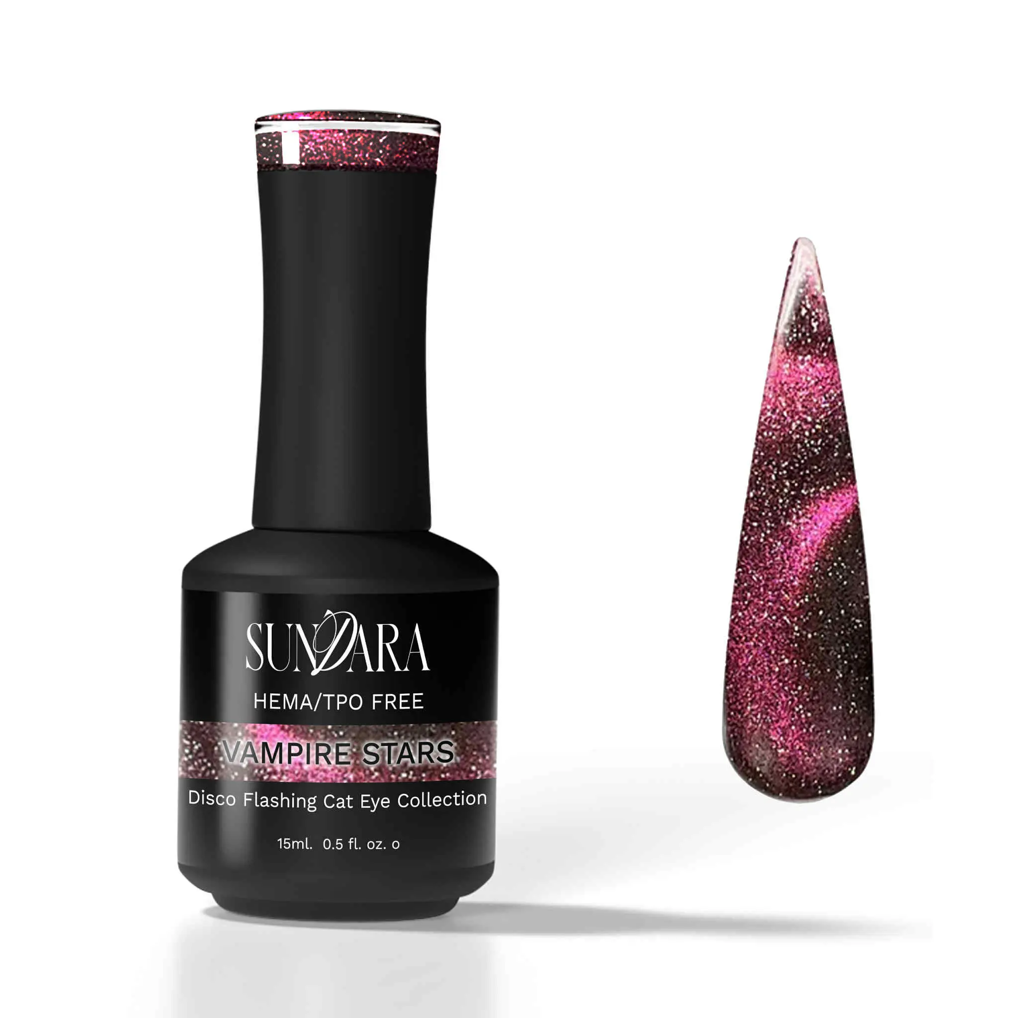 Vampire Stars-Flashing Disco Cat Eye Gel Polish