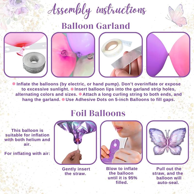Pink & Purple Butterfly Baby Shower Party Decor