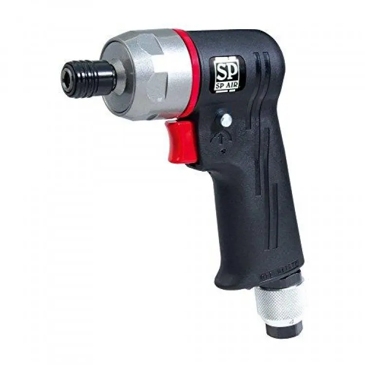 SP Air SJSP-7825HU 0.25 in. Hex Composite Impact Driver, Impact Drill with Lightweight Design, Reverse Function, SAS System