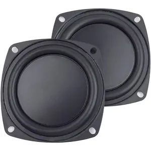 2 Pack 4 Inch Woofer Vibrating Membrane Iron Rubber Vibration Diaphragm Plate Replacement Passive Radiator Film for Bass Speaker Subwoofer Loudspeaker Audio DIY Repair