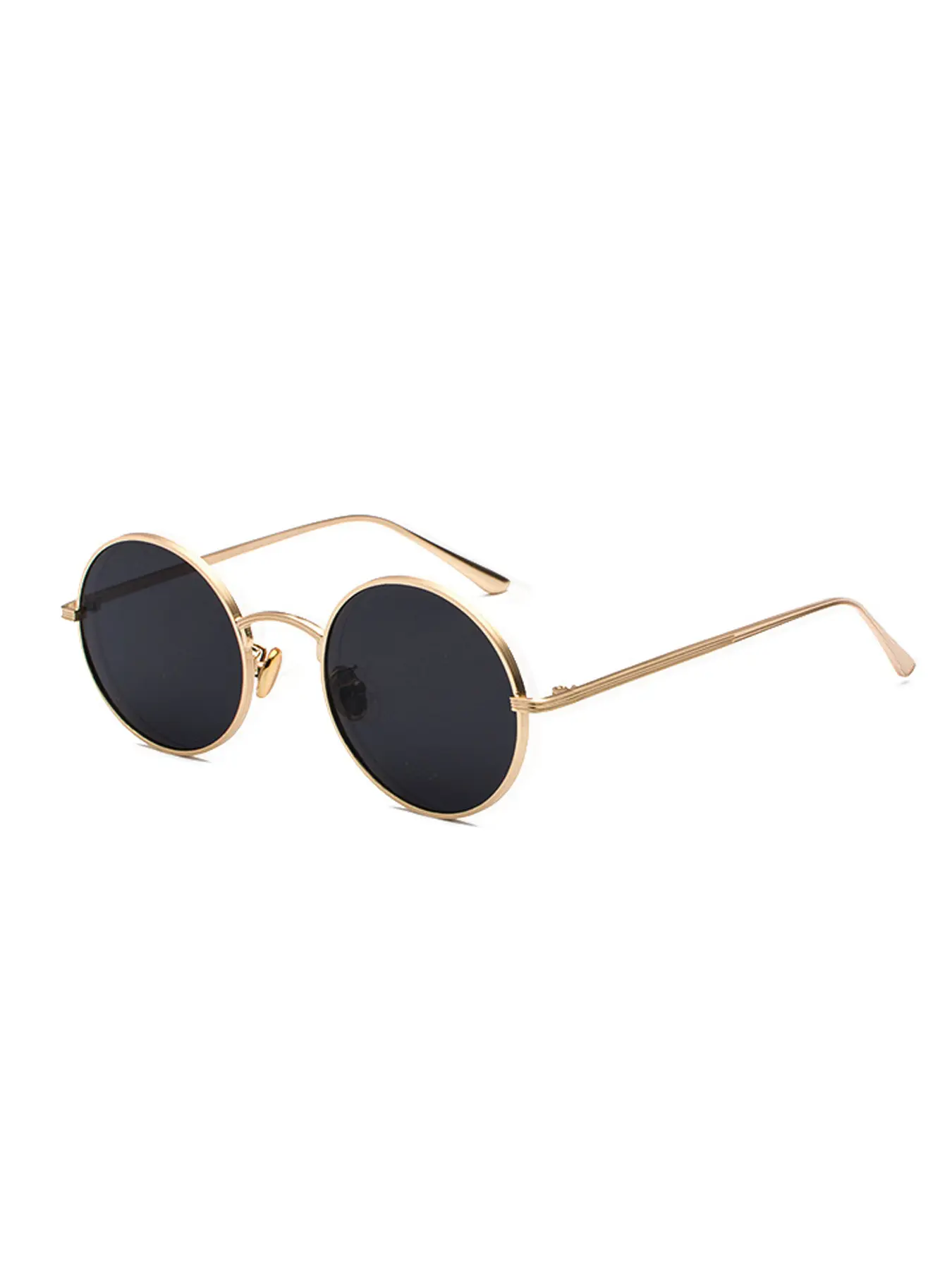 Round Polarized Shades Sunglasses Men Women Retro Sun Glasses Male Female Metal Frame Eyewear Driving UV400 Sun Protective Eyewear Trendy Casual Sunglasses Polarised Sunglasses