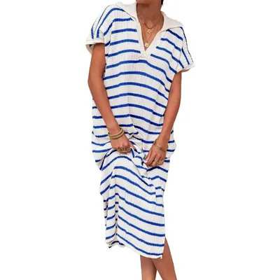 princess polly baby blue dress ANI STRIPED LONG SLEEVE MINI DRESS – AKIRA