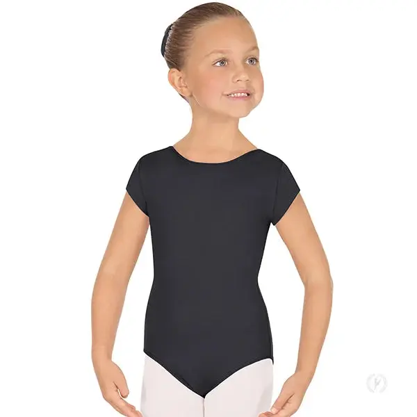 Eurotard 44475C Girls Short Sleeve Leotard with Tactel Microfiber