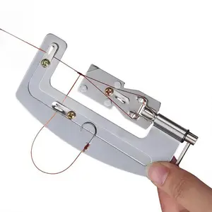 stainless steel semi automatic fishing hook tier portable knot tying tool for saltwater freshwater fishing line with anti slip design professional durable knot tying kit