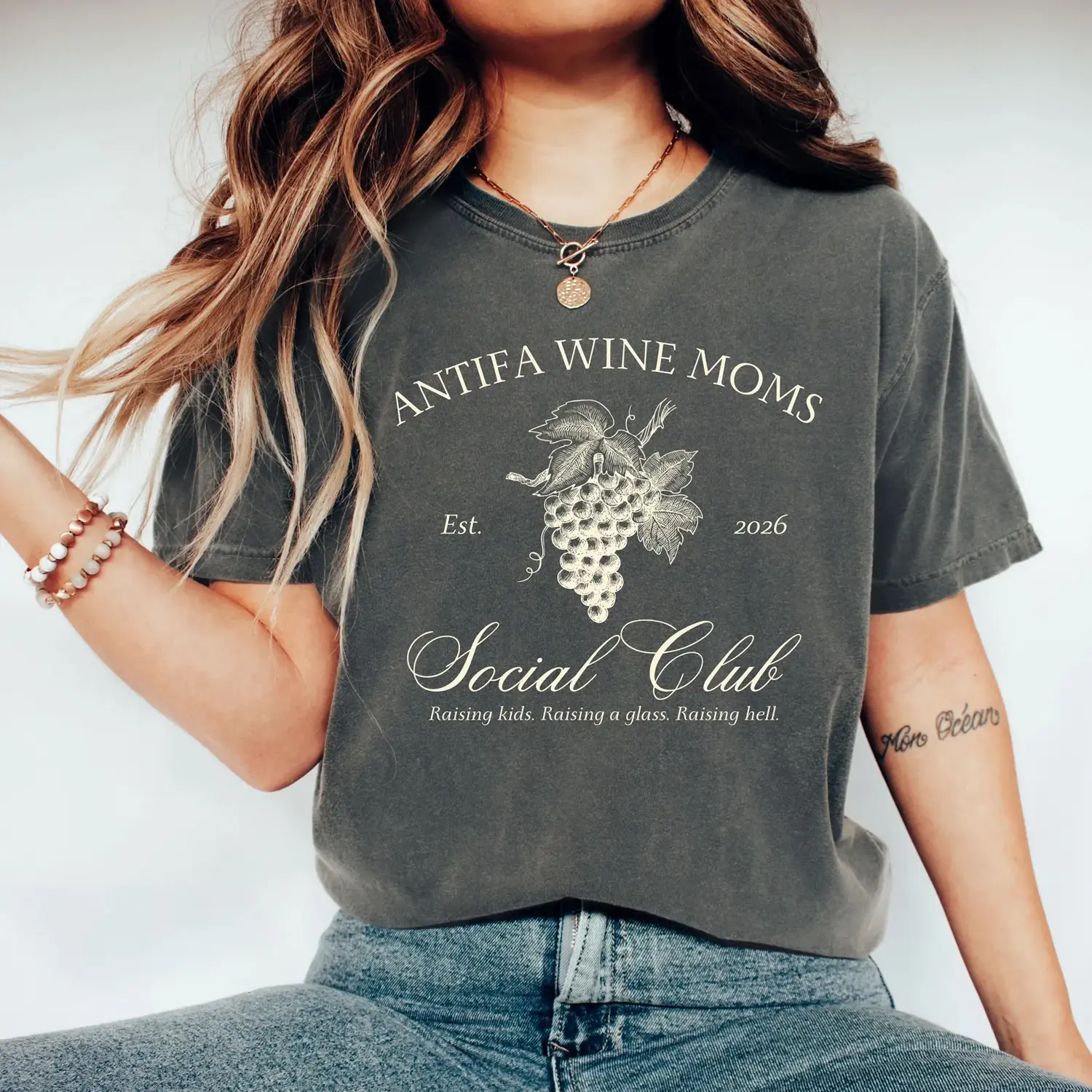 Vintage Antifa Wine Mom Shirt, Organized Gangs of Wine Moms, Moms Resist Shirt