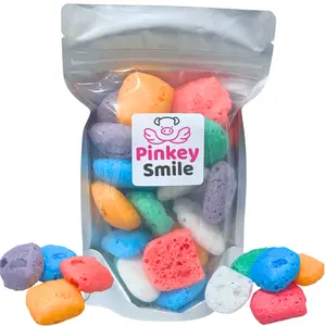 Freeze Dried Air Taffy 4oz Candy - Cut to Bite Size Pieces - Assorted Flavors, Deliciously Crunchy, Intense Flavor, Lightweight Snack - Resealable Bag - Ships in Box
