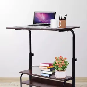 Rolling Small Spaces Computer Desk Corner Laptop Work Desk Printer Table