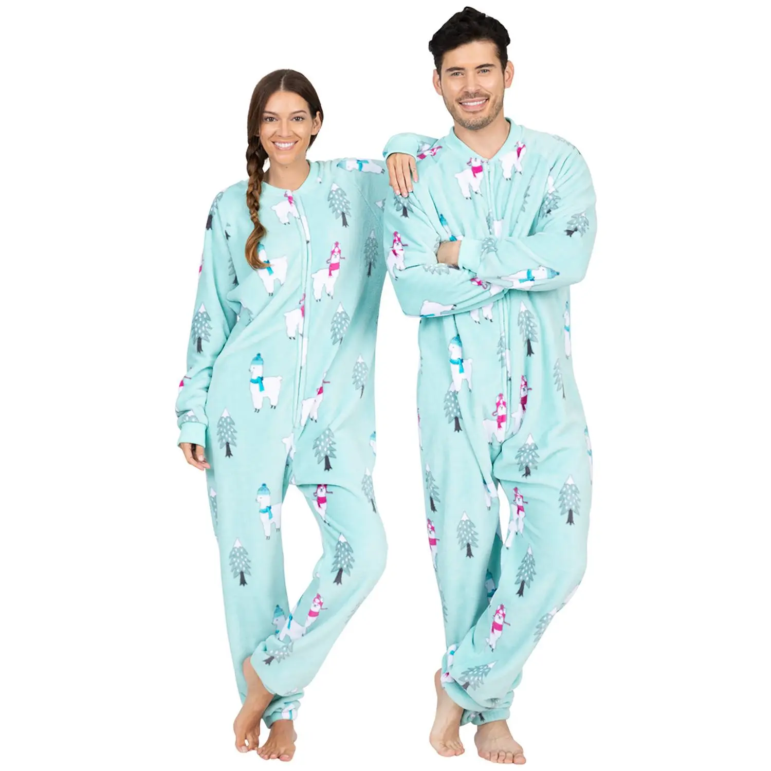 Land of Llamas Adult Footless Chenille
