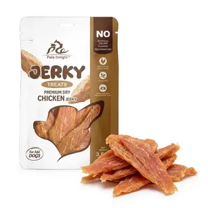 Pal's Delight Premium Chicken Jerky Dog Treats - 100% Real Chicken Breast High Protein, Grain Free All Natural Dog Snacking for Training Reward & Daily Treats, 3.5oz