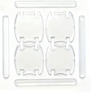 PCS Clear Car Door Handle Protector – Transparent AntiScratch PET Film Stickers, Waterproof Adhesive Guard for Door Bowl & Rear View Mirror, Universal Paint Protection for Cars, SUVs, Trucks, Sedans