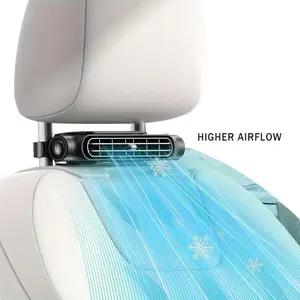 2026 Eowulfrost Car Seat Fan, USB Plug-In Dual Turbo High Wind Power, Car Interior Rear Pillow Fan, Independent Switch, Adjustable Air Outlet