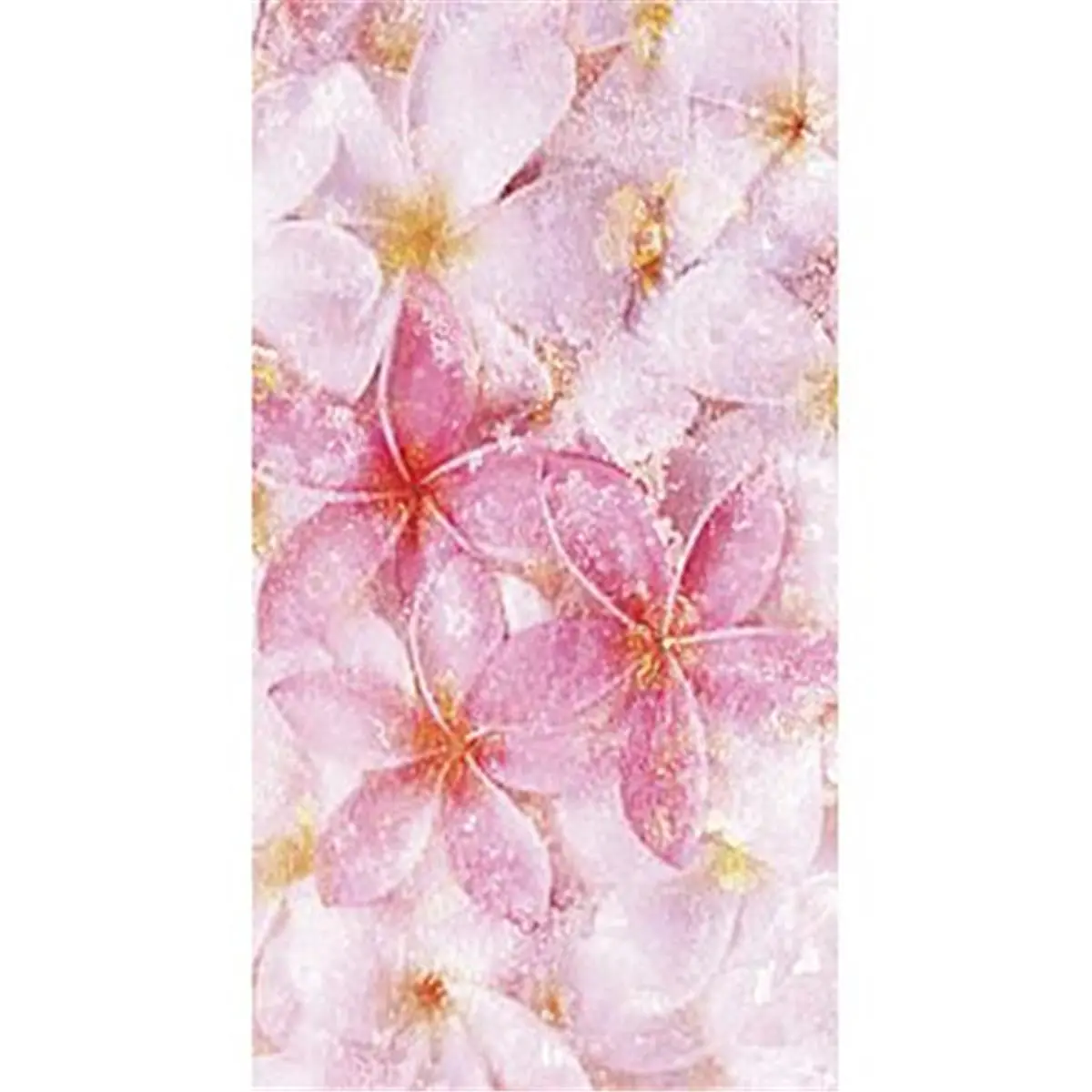 212 MAIN VersaTraction Kahuna Grip Rectangle Bath Mat - Antibacterial Mildew-Proof Peel-and-Stick Synthetic Bathroom Accessory, Patterned Pastel Flower Bathroom Decor