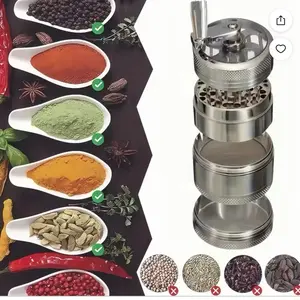 Manual Coffee Grinder Start Makers Portable Seasoning Processor Hand-crank Grinder for  Camping, Travel & Office, Kitchen