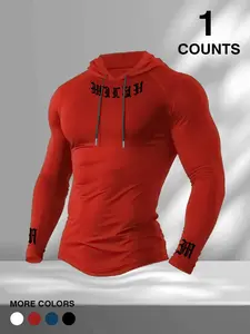 Men's Fashion Hooded Long Sleeve Sweatshirt, Casual Sporty Design, Comfortable Fabric, Perfect for Daily Wear & Outdoor Activities