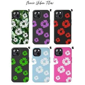 Denim Tears Wreath Case + FREE 5pcs Stickers - Trendy Streetwear Aesthetic Tough Cover - Premium Impact Resistant Shell for iPhone 11-17 Pro Max