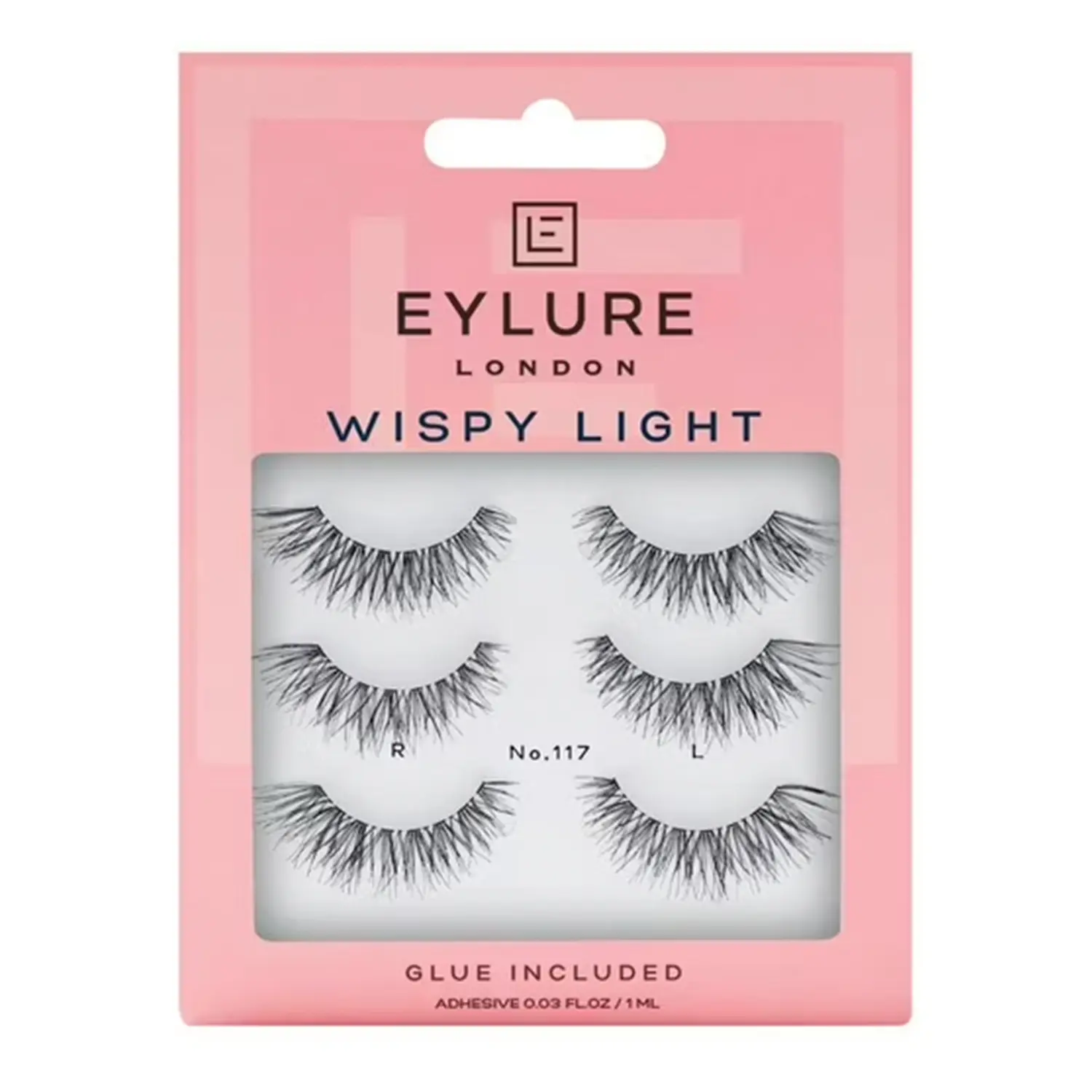 Eylure London Wispy Light Eyelashes 3 Pairs No.117