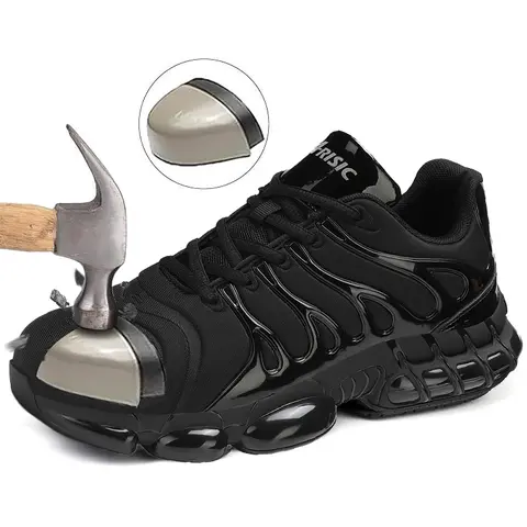 2025 NEW Steel Toe Sneakers for Men Women Indestructible Work Shoes Lightweight Comfortable Safety Sneakers Slip-Resistant Composite Toe Shoes for Construction